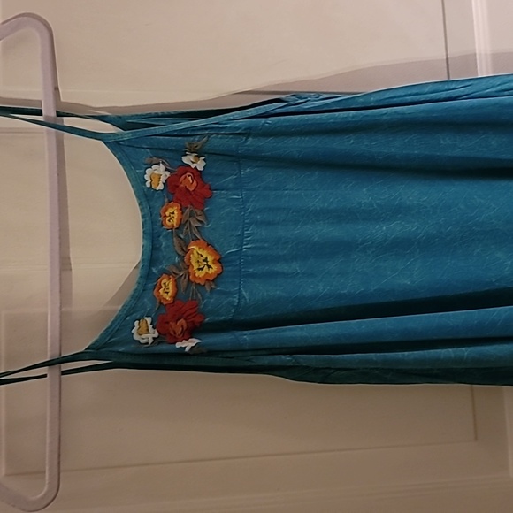 T Party NWOT BOHO Size L Uneven Hem Dress - Picture 4 of 6